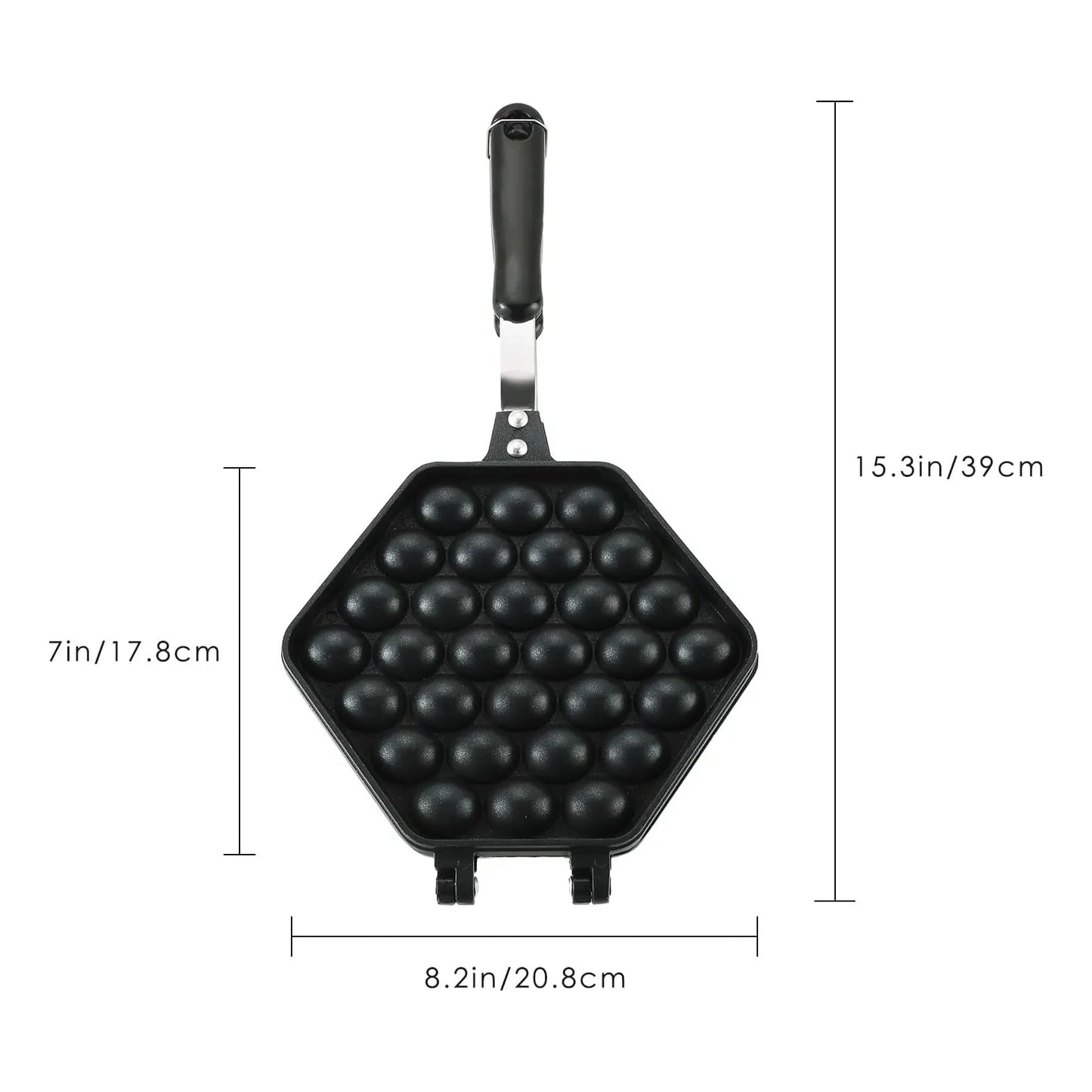Myfully Bubble Waffle Maker Pan Sartén Antiadherente Para Gofres Perfectos