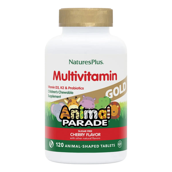 Multivitaminico Infantil Masticable Sabor Cereza 120 Tabletas Animal Parade