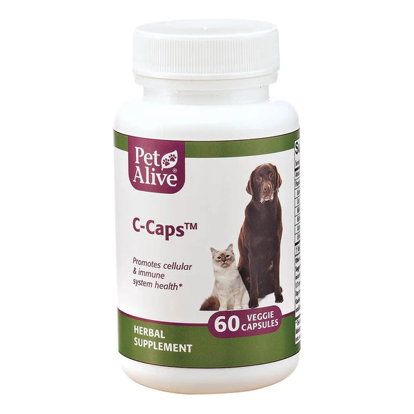 Capsulas PetAlive C-Caps Salud Celular E Inmunologica Para Perros Y Gatos 60 Unidades