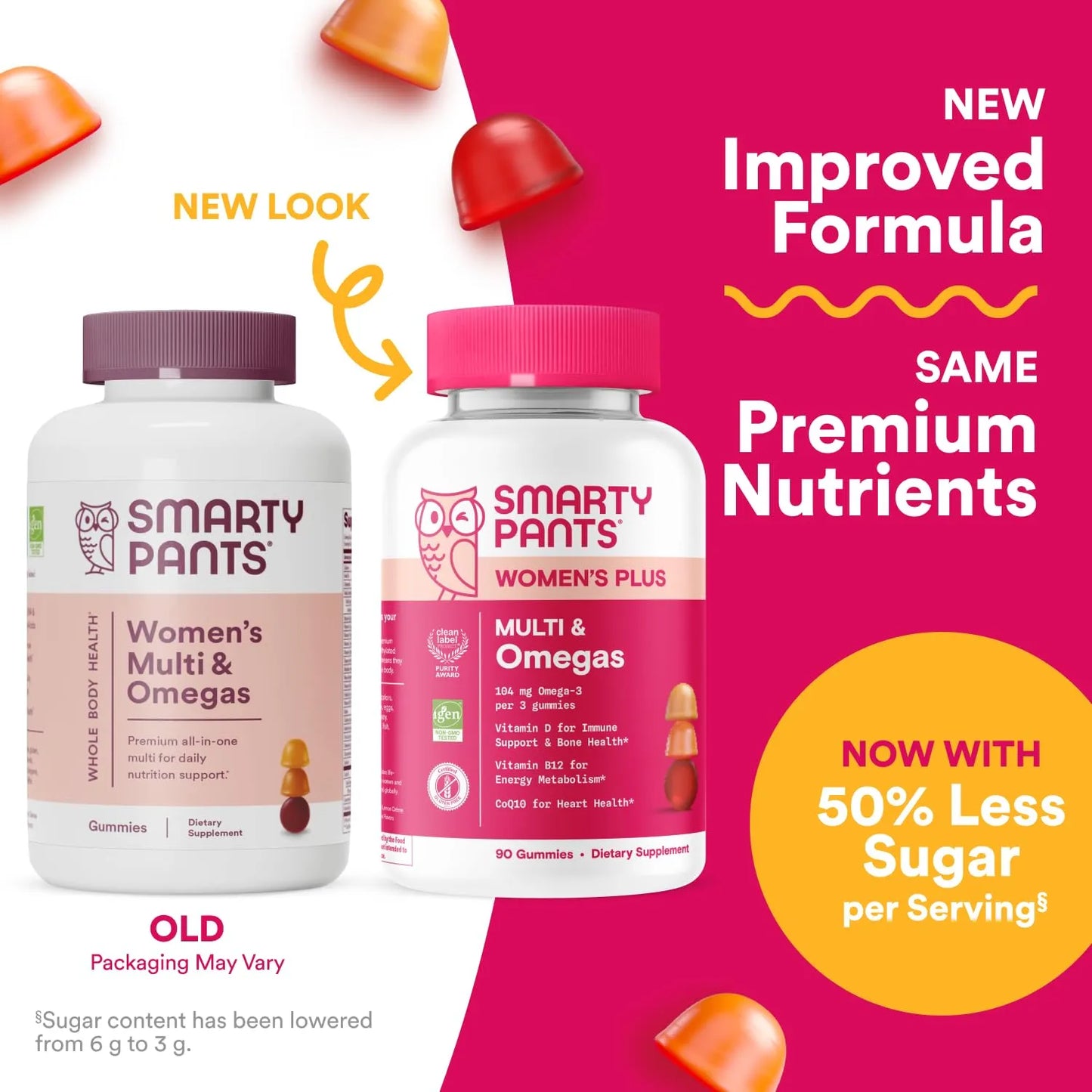 Gomitas Multivitamínicas Mujer Omega 3 DHA EPA Metilfolato 90 Unidades