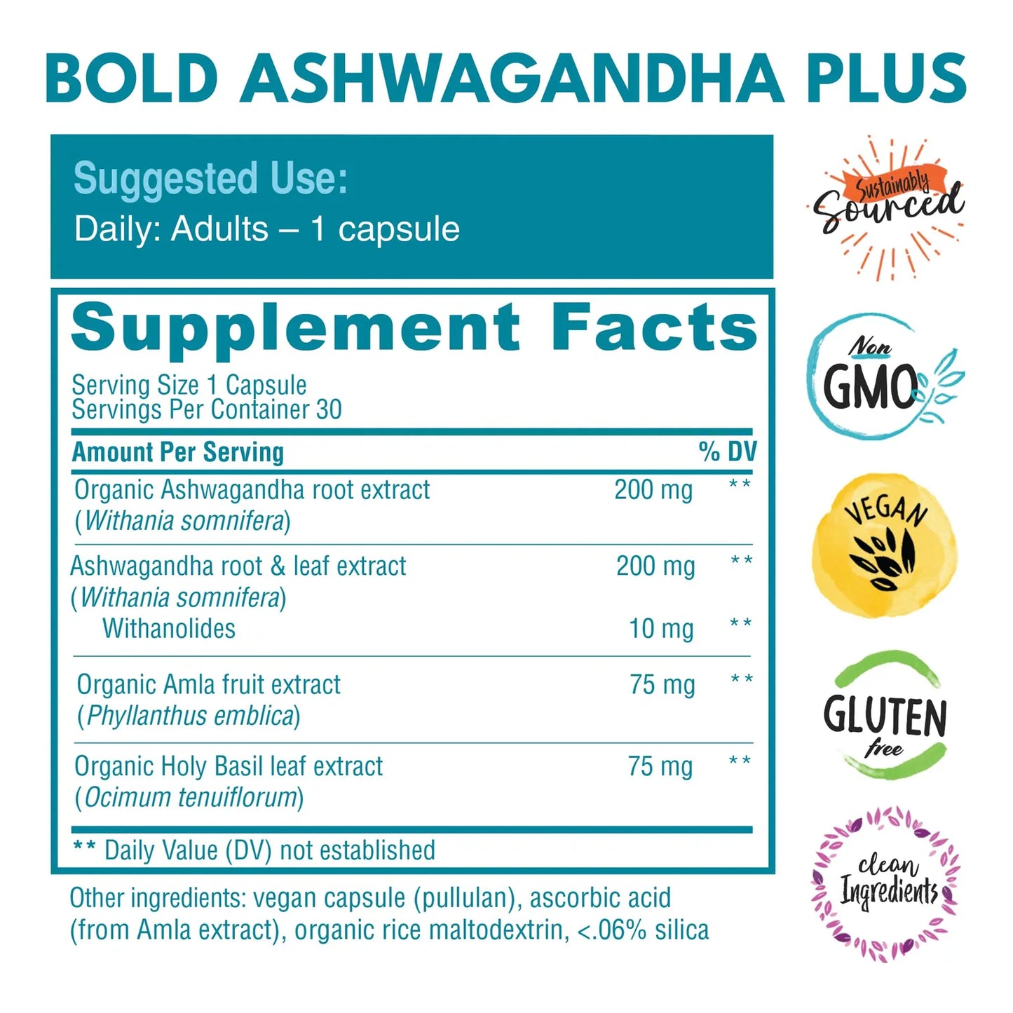 Ashwagandha Plus Suplemento Para Estrés Memoria Energía Vegano