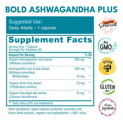 Ashwagandha Plus Suplemento Para Estrés Memoria Energía Vegano
