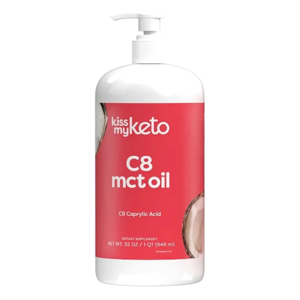 Aceite MCT C8 Puro 32 Oz Combustible Cetogénico Con Bomba Energía Y Enfoque