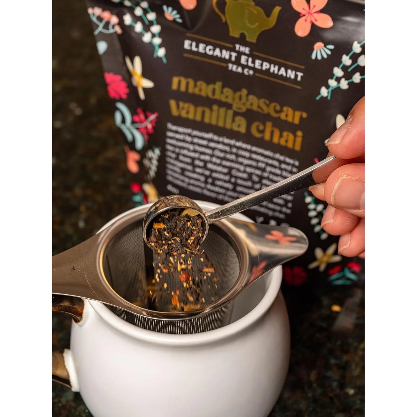 Té Negro Hoja Suelta Con Canela Jengibre Clavo Pimienta Aromático 8 Onzas