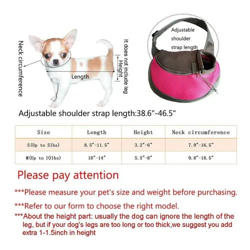 Yudodo Transportin Reflectante Para Perros Y Mascotas Seguro Y Transpirable