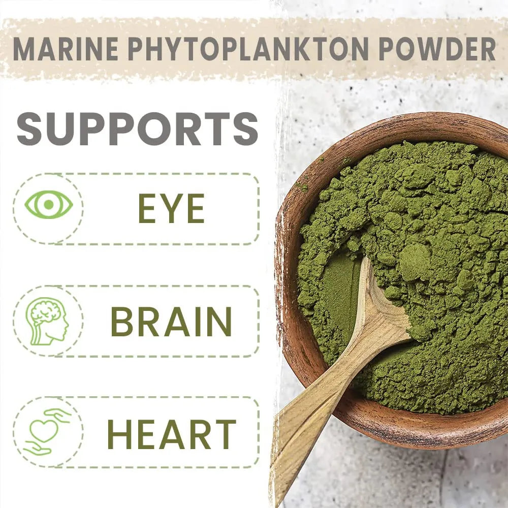 AKI Marine Polvo De Fitoplancton Omega 3 EPA Proteina Vegana Suplemento Nutricional