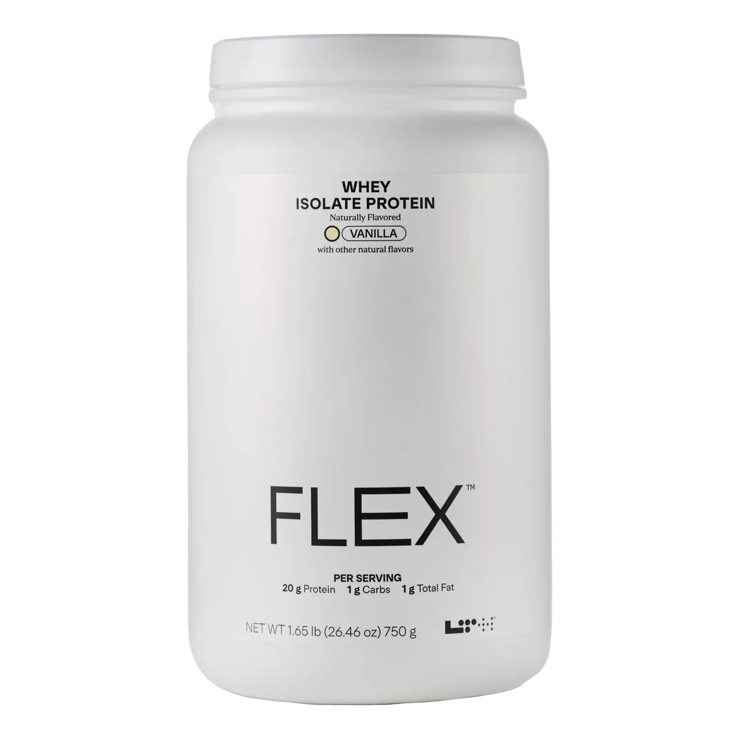 Flex Whey Protein Isolate Proteína En Polvo Sin Lactosa Para Recuperación Muscular Vainilla 29.63 Oz