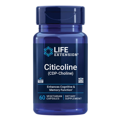 Citicolina CDP Colina Suplemento Para Memoria Enfoque Y Salud Cerebral 60 Cápsulas