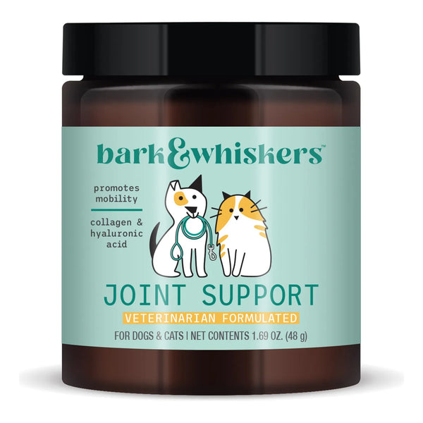 Soporte Articular Para Perros Y Gatos Con Colágeno Y Ácido Hialurónico Bark Whiskers 60 Tabletas