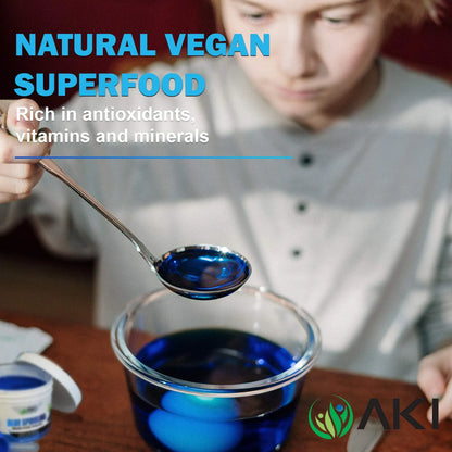 Polvo De Espirulina Azul AKI Superalimento Nutritivo Y Colorante Natural