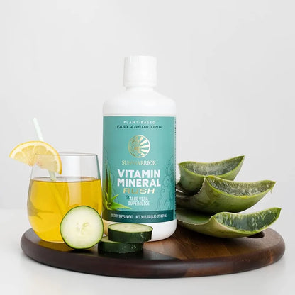 Multivitaminico Liquido Plantas Aloe Vera 30 Onzas Vegano Sin Gluten