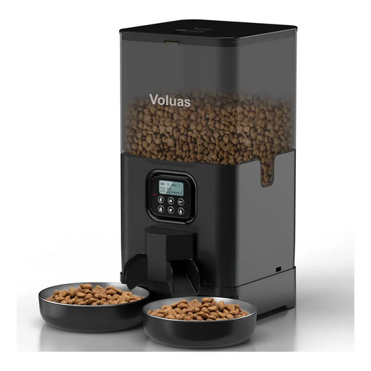 Comedero Automático Voluas Para Dos Gatos Orden Y Limpieza En Cada Comida