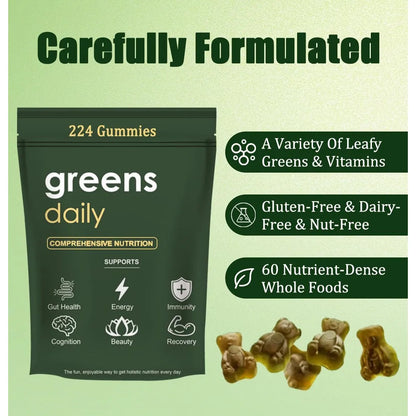 Gomitas Diarias De Clorella Espirulina Salud Digestiva Energia Natural 224 Gomitas