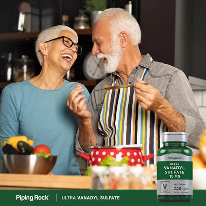 Sulfato De Vanadilo 10 Mg 240 Tabletas Ultra Complejo Vegetariano Sin Gluten