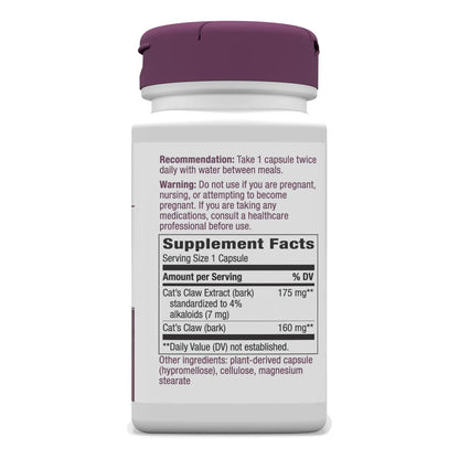 Extracto Uña De Gato 175 Mg Estandarizado 60 Cápsulas Nature's Way