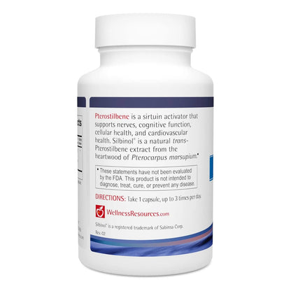 Pterostilbeno Natural 100 Mg 60 Capsulas Envejecimiento Saludable Wellness Resources