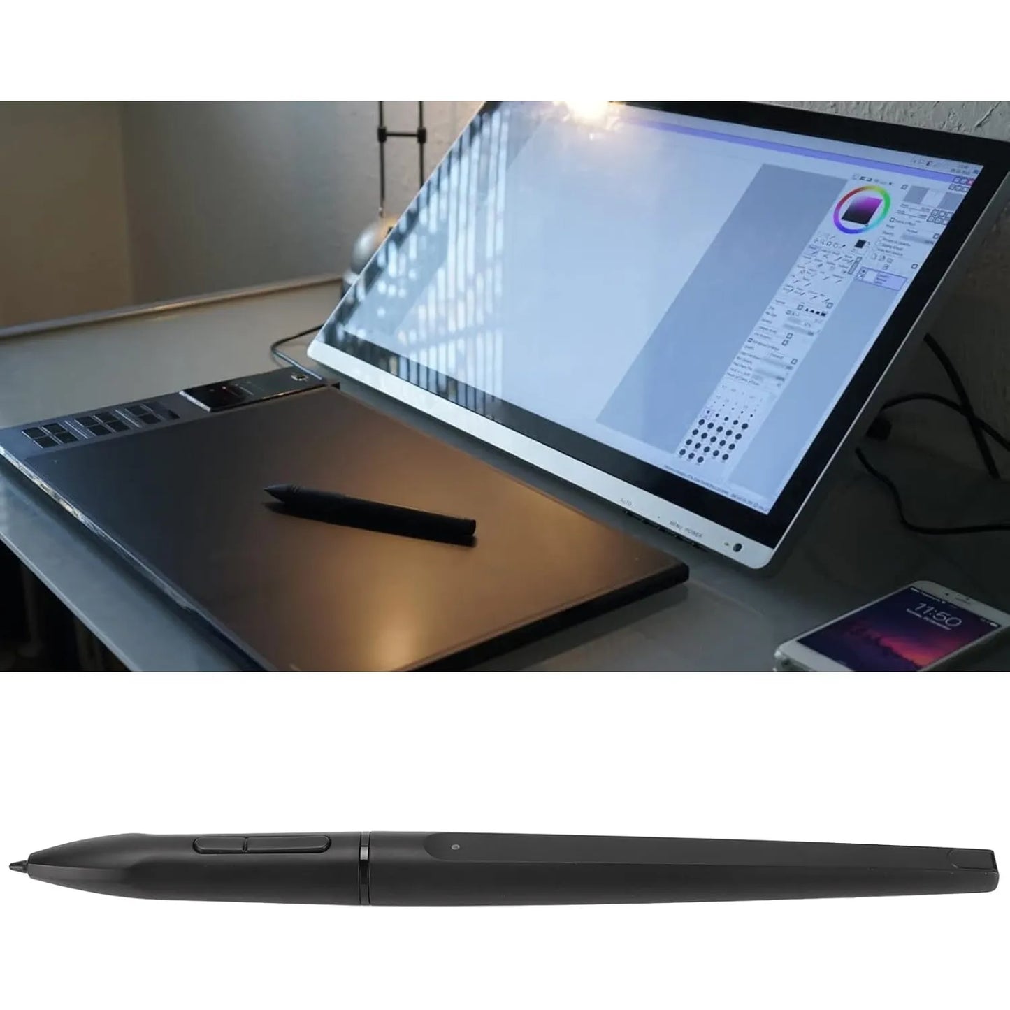 Lápiz Capacitivo PE150 Para Tableta Gráfica 8192 Niveles De Presión
