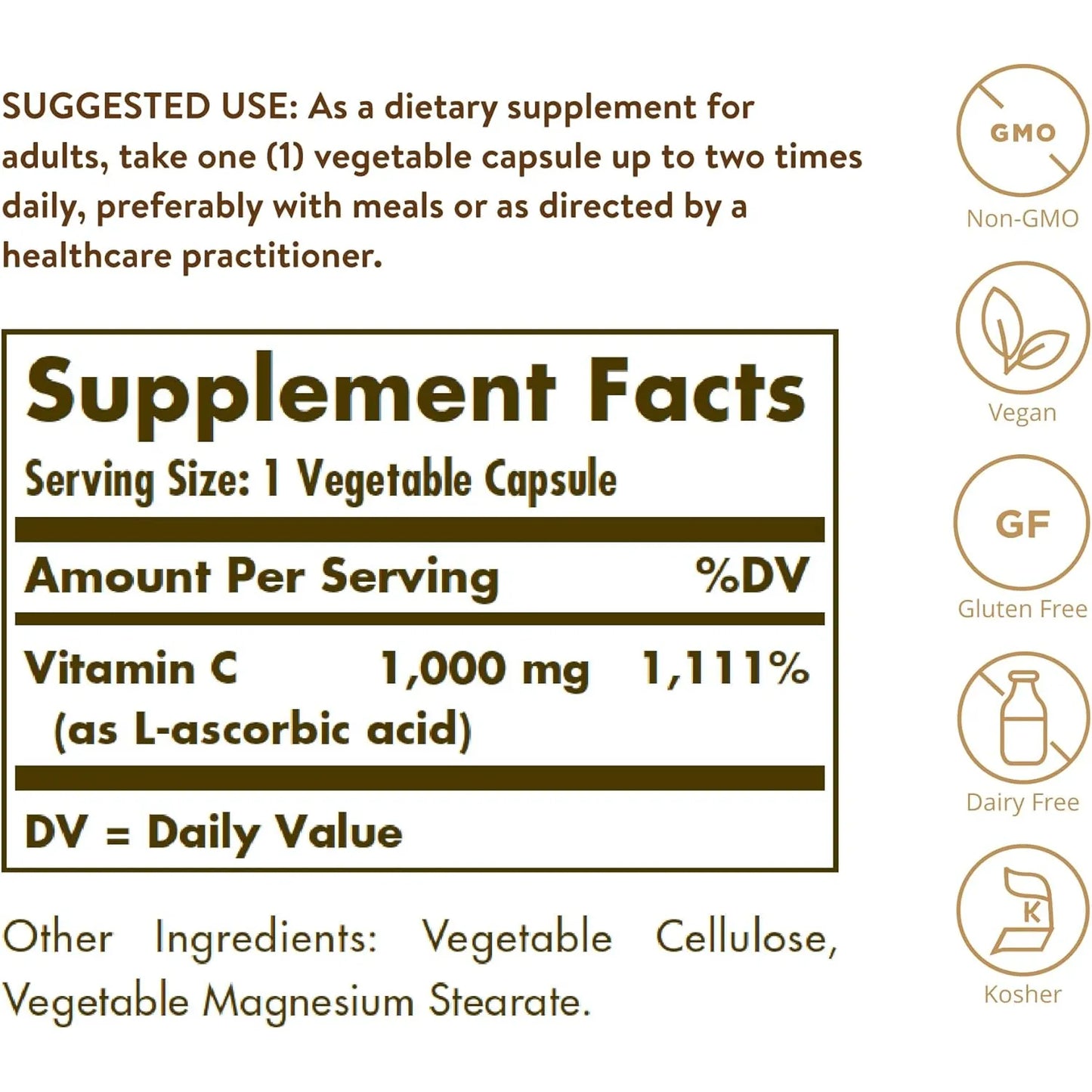 Solgar Vitamina C 1000 Mg 250 Capsulas Vegetales Antioxidante E Inmunologico