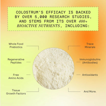Colostrum Polvo Premium Salud Intestinal Piel Radiante Inmunidad Fuerte
