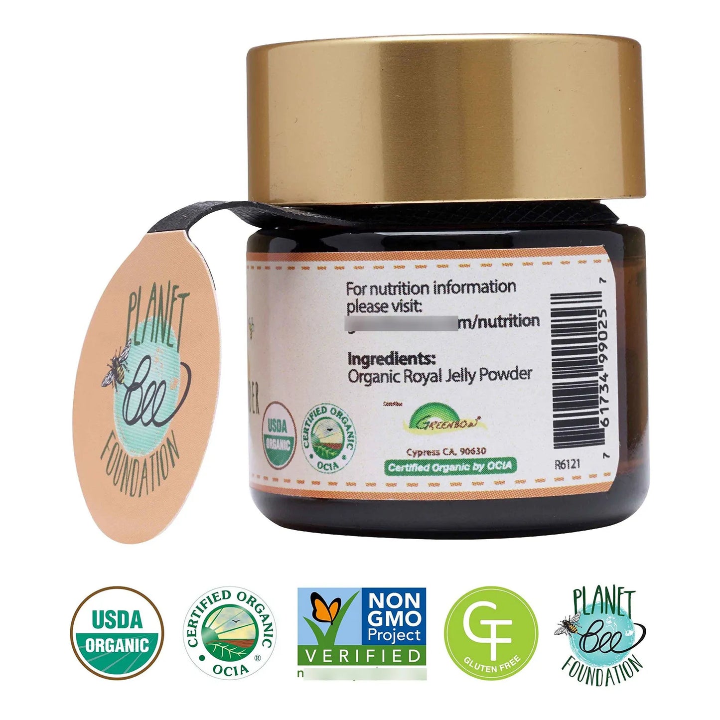 Polvo De Jalea Real Orgánica 100 USDA 100g Nutrición Premium Freeze Dried