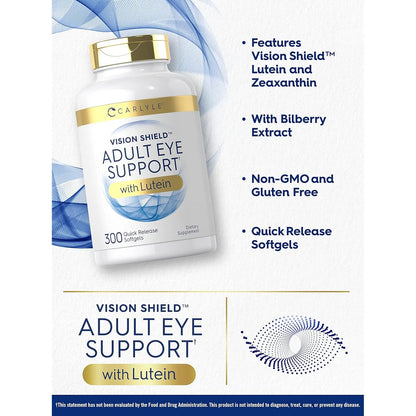 Soporte Ocular Adulto 300 Capsulas Luteina Zeaxantina Carlyle