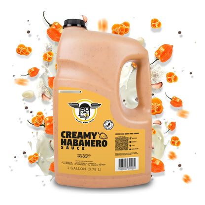 Salsa Habanero Cremosa Mr Wings 1 Galon 128 Fl Oz Picante Cremoso Para Mariscos Pollo