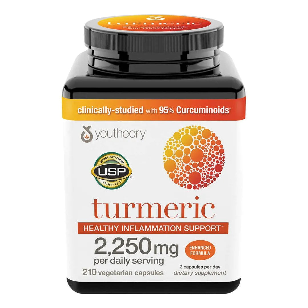 Soporte Saludable Inflamación Cúrcuma Fórmula Mejorada 2250 Mg 210 Cápsulas
