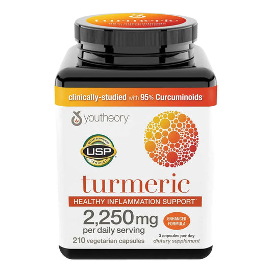 Soporte Saludable Inflamación Cúrcuma Fórmula Mejorada 2250 Mg 210 Cápsulas