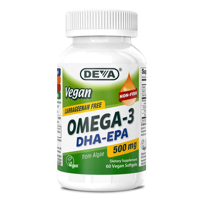 Cápsulas Blandas Veganas Omega 3 DHA EPA 500 Mg Aceite De Algas Sin Pescado