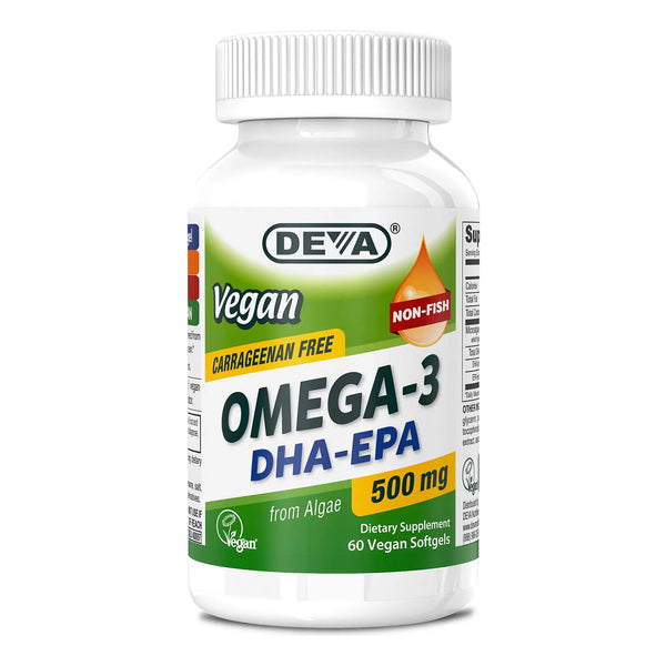 Cápsulas Blandas Veganas Omega 3 DHA EPA 500 Mg Aceite De Algas Sin Pescado
