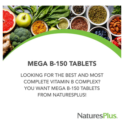 Complejo Vitamínico B150 Liberación Sostenida 60 Tabletas Potenciador De Energía Y Cerebro