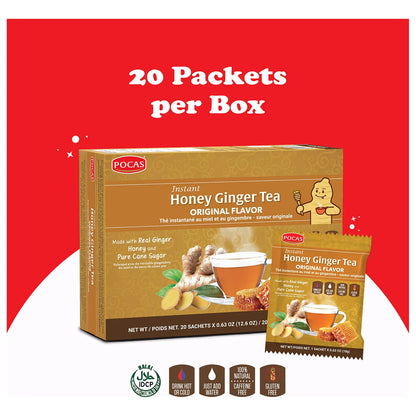 Té Instantáneo De Jengibre Y Cúrcuma Con Cristales De Miel 40 Sobres Natural