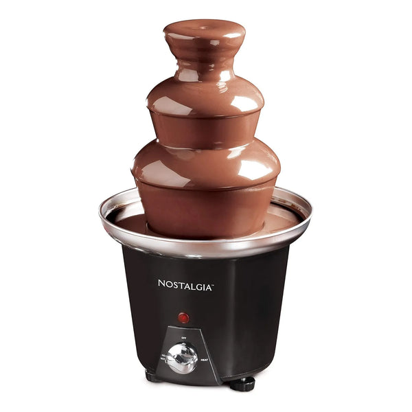 Fuente De Fondue Chocolate 3 Niveles Nostalgia 1.24 Lb Ideal Para Fiestas Y Eventos