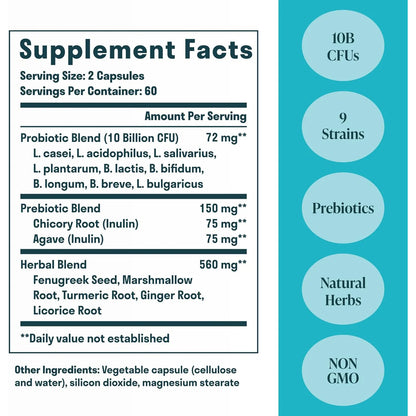 Fórmula Integral De Salud Intestinal Con Probióticos Prebióticos Nuven Gut Health