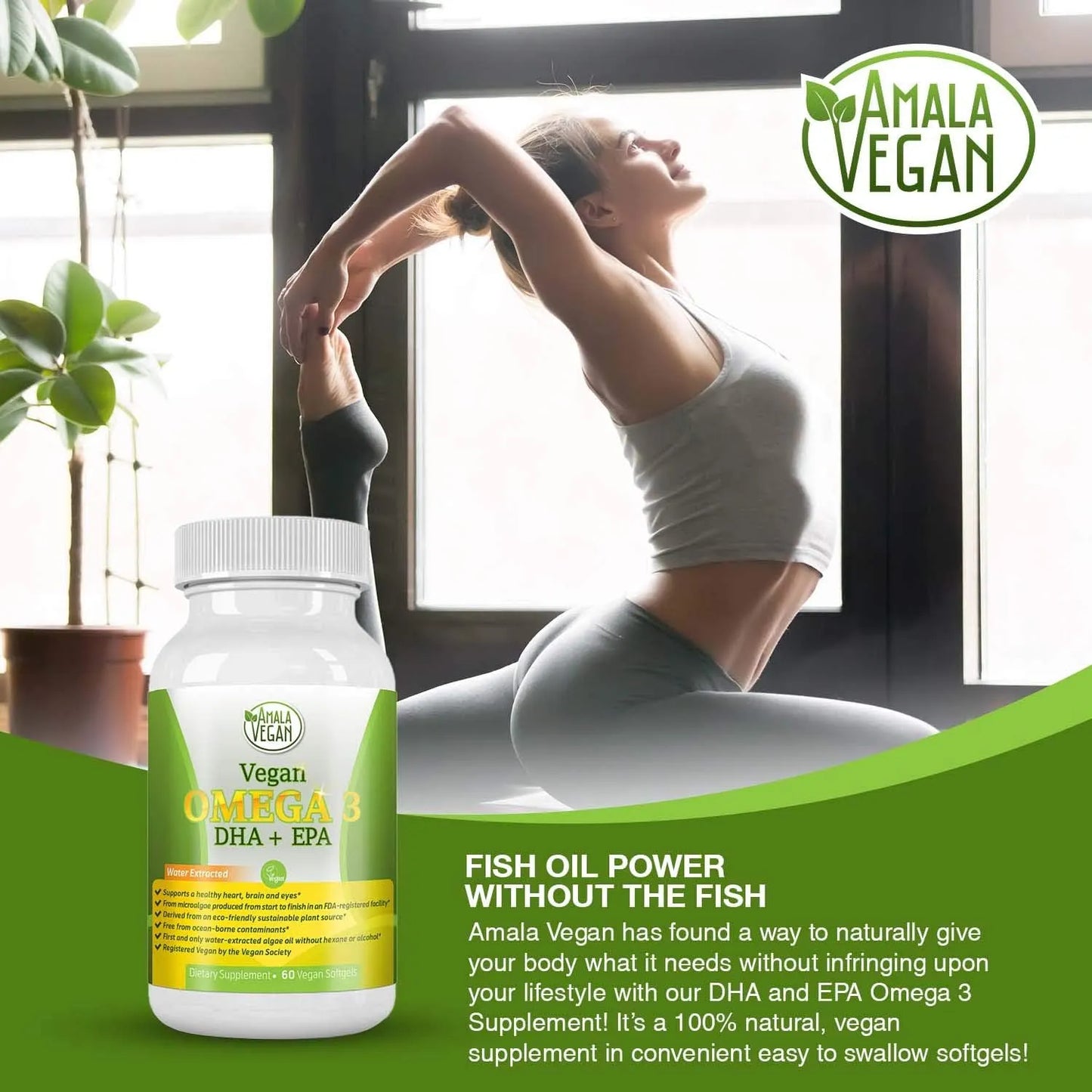 Capsulas Omega 3 Vegano De Liberacion Prolongada Con DHA Y EPA