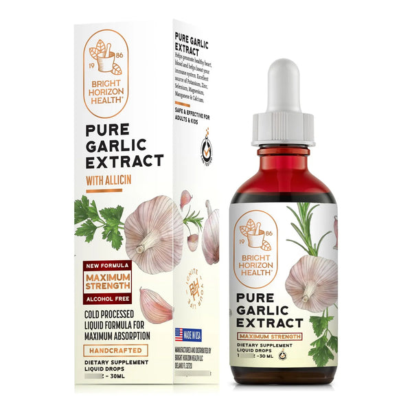 Extracto De Ajo Puro Alicina Cruda Gotas Líquidas 30 Ml Vegano Sin Alcohol