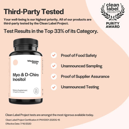 Inositol Wholesome Story Cápsulas 2050mg Equilibrio Hormonal Y Soporte Ovárico - Imagen 2