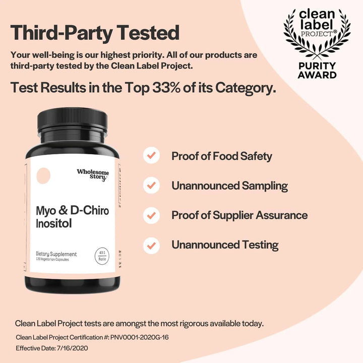 Inositol Wholesome Story Cápsulas 2050mg Equilibrio Hormonal Y Soporte Ovárico - Imagen 2