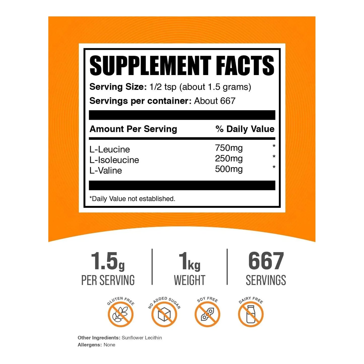 Bcaa 3 1 2 Polvo Aminoacidos Cadena Ramificada 1kg Somos Importaciones Gold
