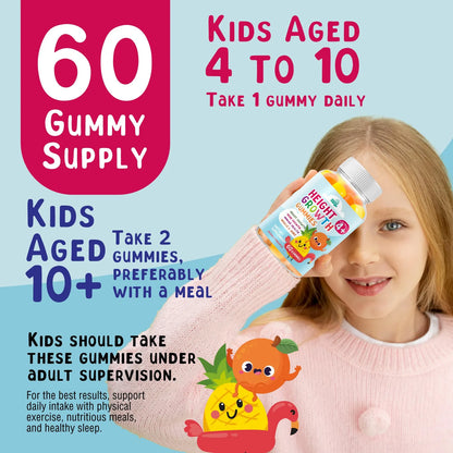 Gomitas De Crecimiento De Altura Para Niños Y Adolescentes Con Vitaminas Esenciales