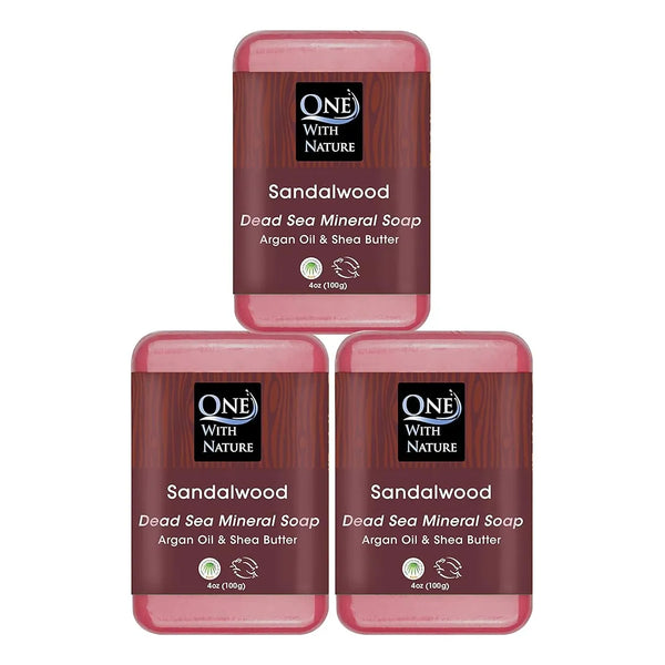 Jabón Mineral Sándalo Mar Muerto 3x113g Antienvejecimiento Limpieza Profunda