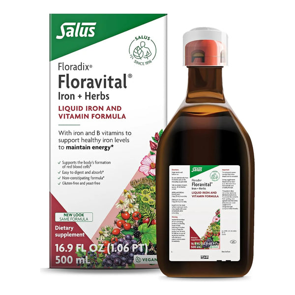Floravital Iron Herbs Suplemento Liquido Vegano Con Hierro Y Vitaminas 500 Ml