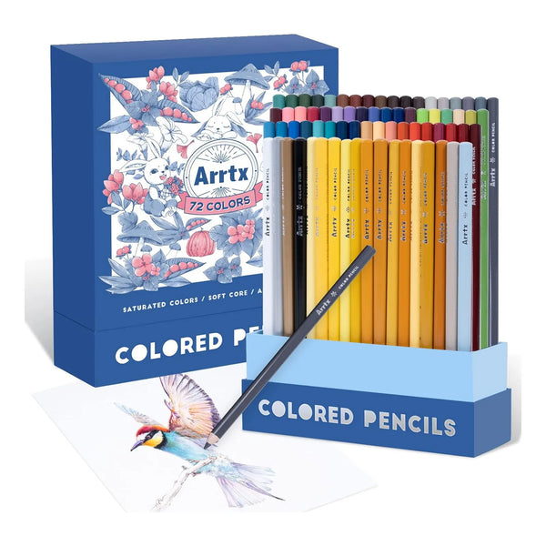 Juego De 72 Lápices De Colores Arrtx Núcleo Suave Profesionales Para Arte Y Dibujo