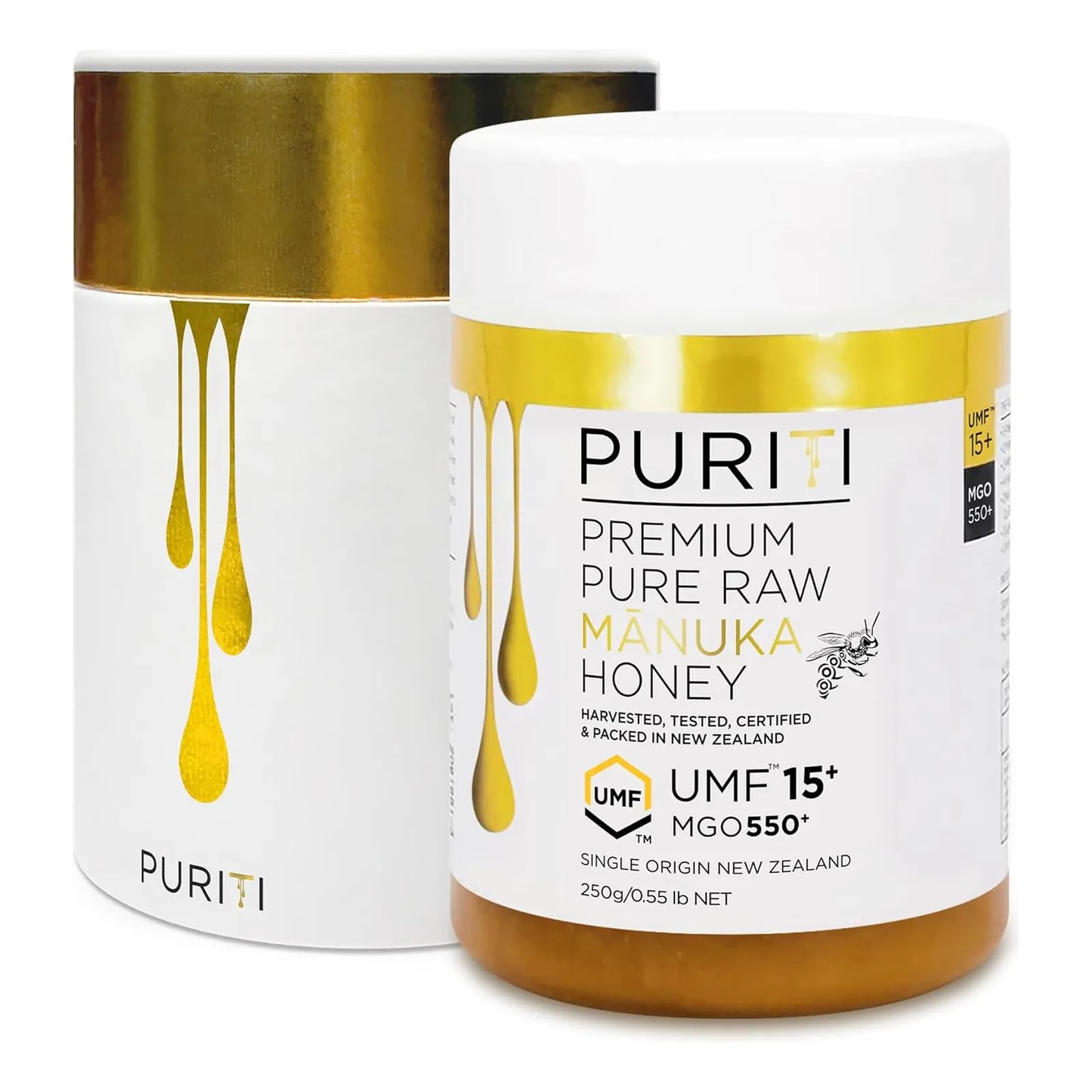 Miel De Manuka 100 Pura Mgo 550 Umf 15 Certificada 250g Nueva Zelanda