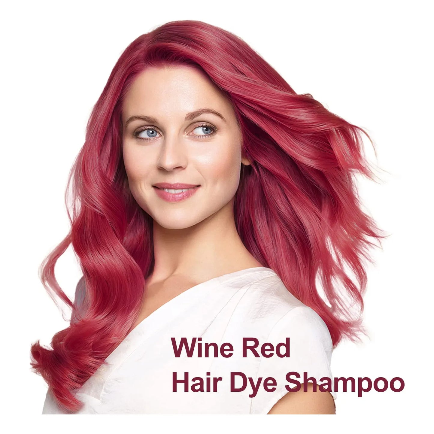 Champú Colorante Cabello Rojo Vino 3 En 1 Limpia Tiñe Y Nutre 16.9 Onzas