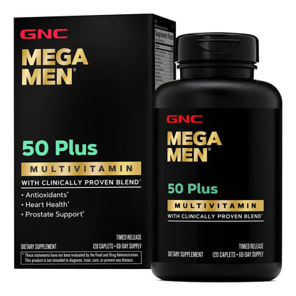 Mega Men 50 Plus Multivitaminico Para Hombres Salud Corazon Prostata Memoria 120 Capsulas