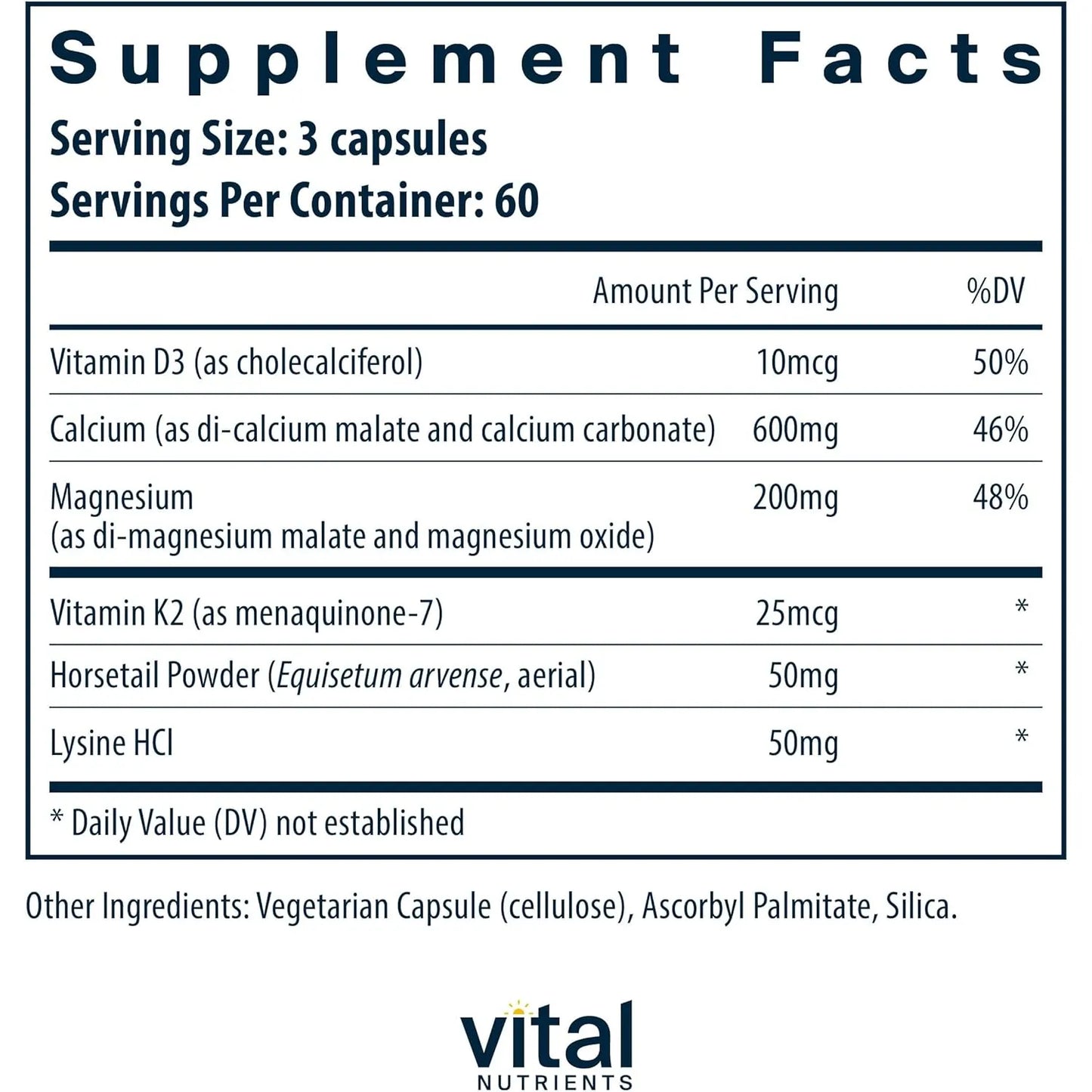 Suplemento Osteo Nutrientes Vitamina K2 D3 Calcio Magnesio 180 Capsulas Huesos Corazon