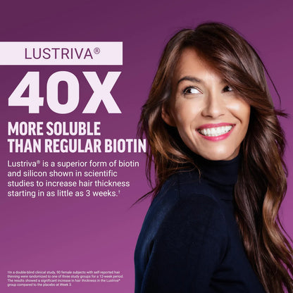 Acelerador De Crecimiento Cabello Masticables Suaves Lustriv Biotina Cabello Grueso Fuerte