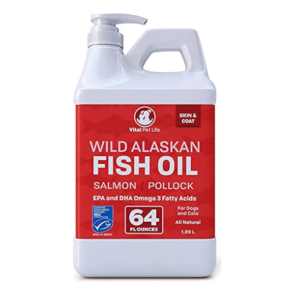 Aceite De Pescado Para Perros Salvaje De Alaska Suplemento Omega 3 EPA DHA 64 Oz