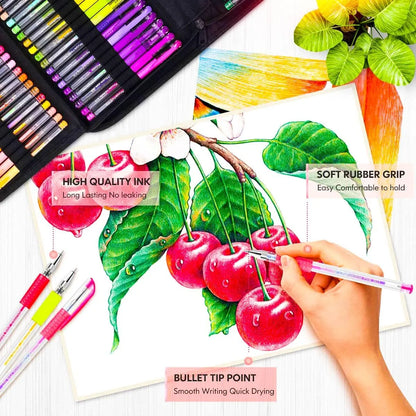 Boligrafos De Gel Soucolor 120 Und Colores Vibrantes Estuche Incluido